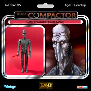 Darth Plagueis (Mask) - 3D Printed Model Kit - Vintage-style Star Wars custom