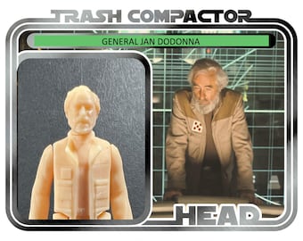 General Jan Dodonna Head - 3D Printed Model Kit- Vintage-style Star Wars custom