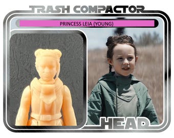Princess Leia (Young) Head/Droid - 3D Printed Model Kit (From Obi-Wan Kenobi)- Vintage-style Star Wars custom