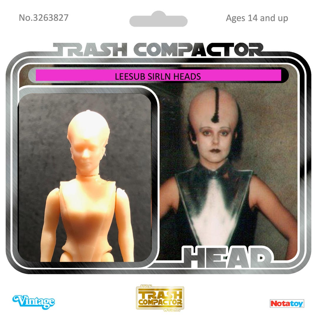 Leesub Sirln Heads (various Fits) - 3D Printed- Vintage-style Star