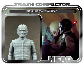 Djas Puhr Head  - 3D Printed Vintage/Retro Style Star Wars Custom Resin Model Figure Kit