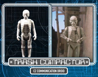CZ Communication Droid Figure - 3D Printed Model Kit- Vintage-style Star Wars custom