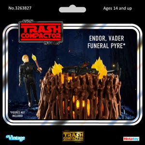 Pira funeraria de Darth Vader - Impresa en 3D - Personalizada de Star Wars estilo vintage
