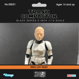 Kino Loy Head 1/12 Black Series 6 Inch Scale - 3D Printed- Vintage-style Star Wars custom