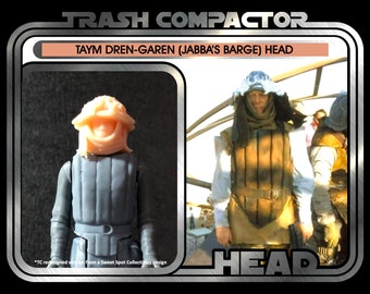 Taym Dren-garen Head (Jabba’s Barge) - Imprimé en 3D - personnalisé Star Wars de style vintage (échelle 3,75)