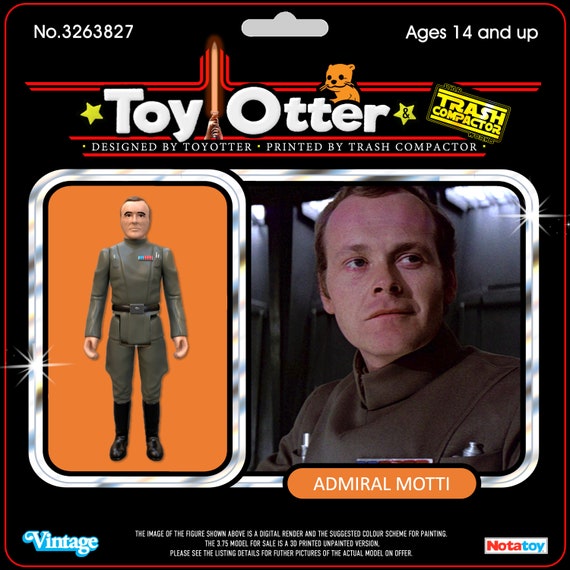 Admiral Motti, Designed by Toyotter- 3D Printed Model Kit- Vintage