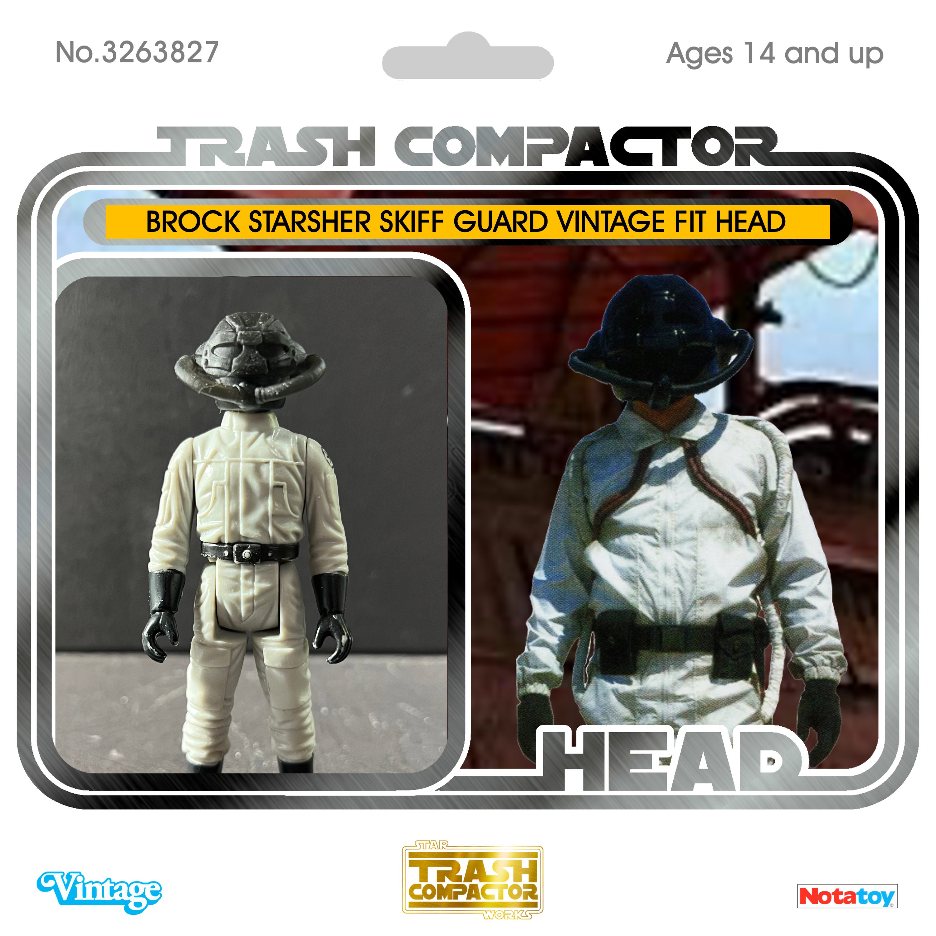 Brock Starsher (vintage Fit Head) - 3D Printed- Vintage-style Star