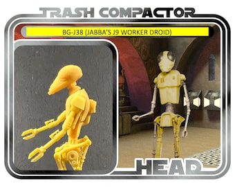 BG-J38 Head (Jabba’s J9 Worker Droid) - 3D Printed Model Kit- Vintage-style Star Wars custom