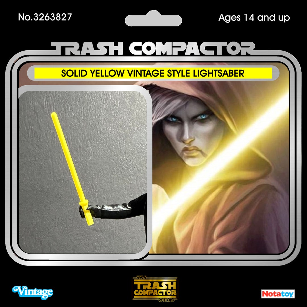 Solid Yellow Lightsaber 3D Printed Vintagestyle Star Wars Etsy