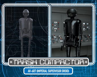 AV-6R7 (Imperial Supervisor Droid) - 3D Printed Vintage/Retro Style Star Wars Custom Resin Model Droid Kit