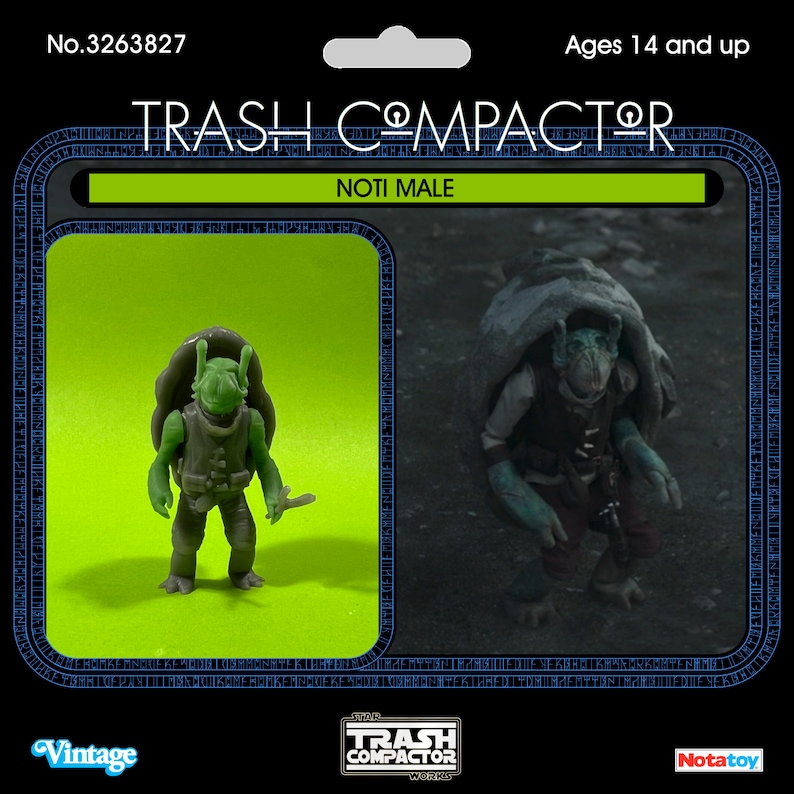 Turtle Turtle Compactor Noti Male - 3D Printed Model Kit (from Ashoka) - Vintage-style Star ...