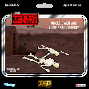 Cadavres de l'oncle Owen et de la tante Beru - Kit de modèle imprimé en 3D - personnalisé Star Wars de style vintage