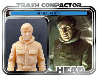 General Carlist Rieekan Head - 3D Printed Model Kit - Vintage-style Star Wars custom