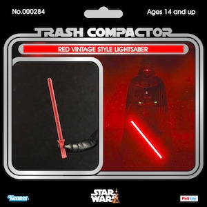 Red Lightsaber Semi-clear - 3D Printed- Vintage-style Star Wars custom