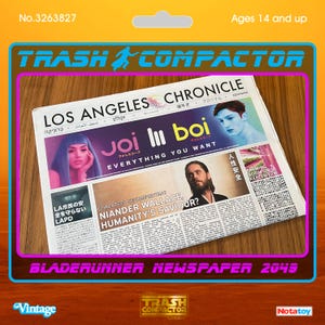 Blade Runner 2049 (Movie Prop) Los Angeles Chronicle Fan/Cosplay Newspaper