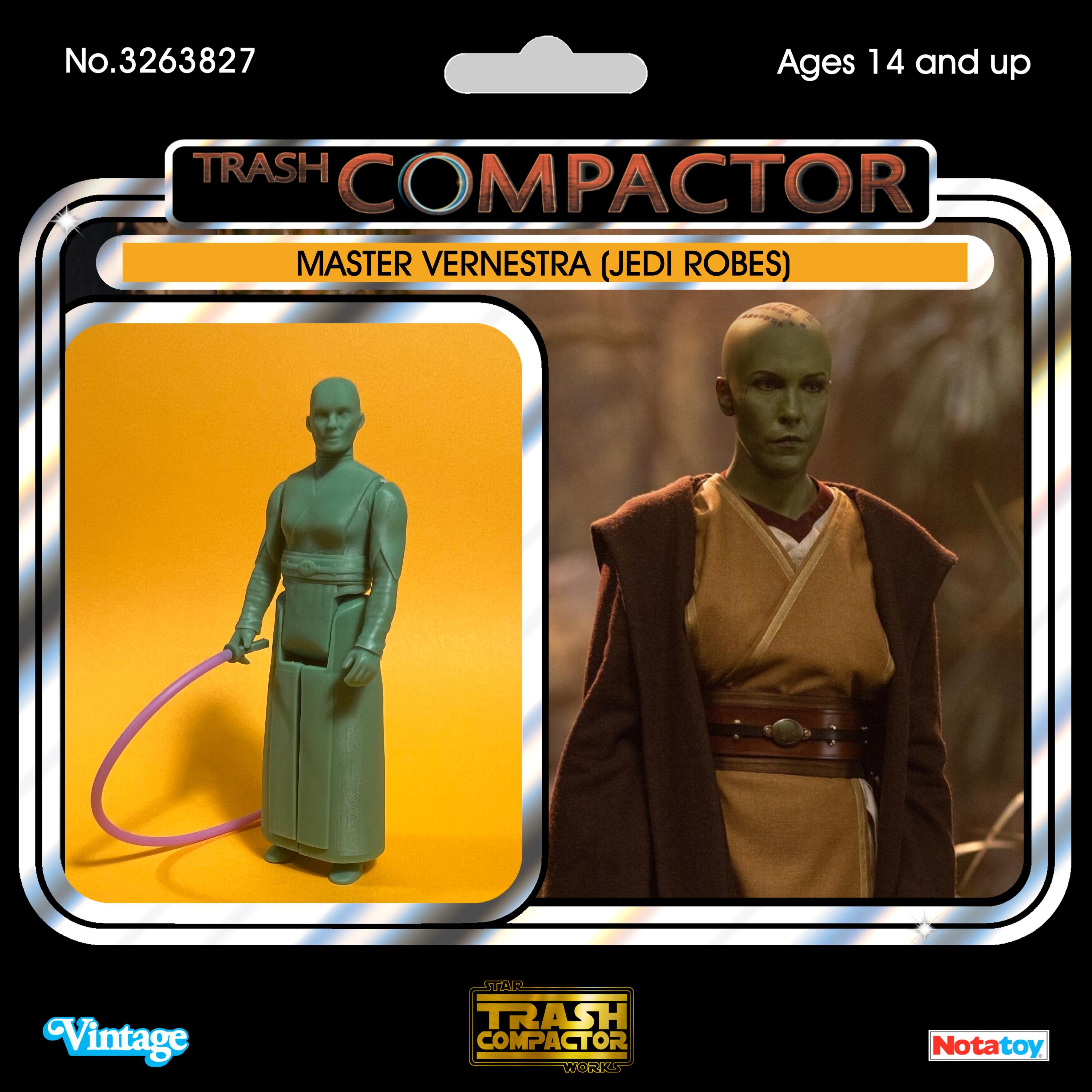 Jedi Master Vernestra (Robes)  (The Acolyte) - 3D Printed Model Kit - Vintage-style Star Wars custom