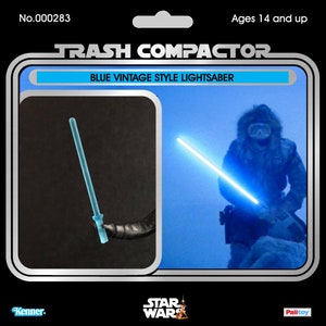 Blue Lightsaber Semi-clear - 3D Printed- Vintage-style Star Wars custom