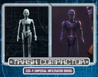 EXD-9 (Imperial Infiltrator Droid) - 3D Printed Vintage/Retro Style Star Wars Custom Resin Model Kit