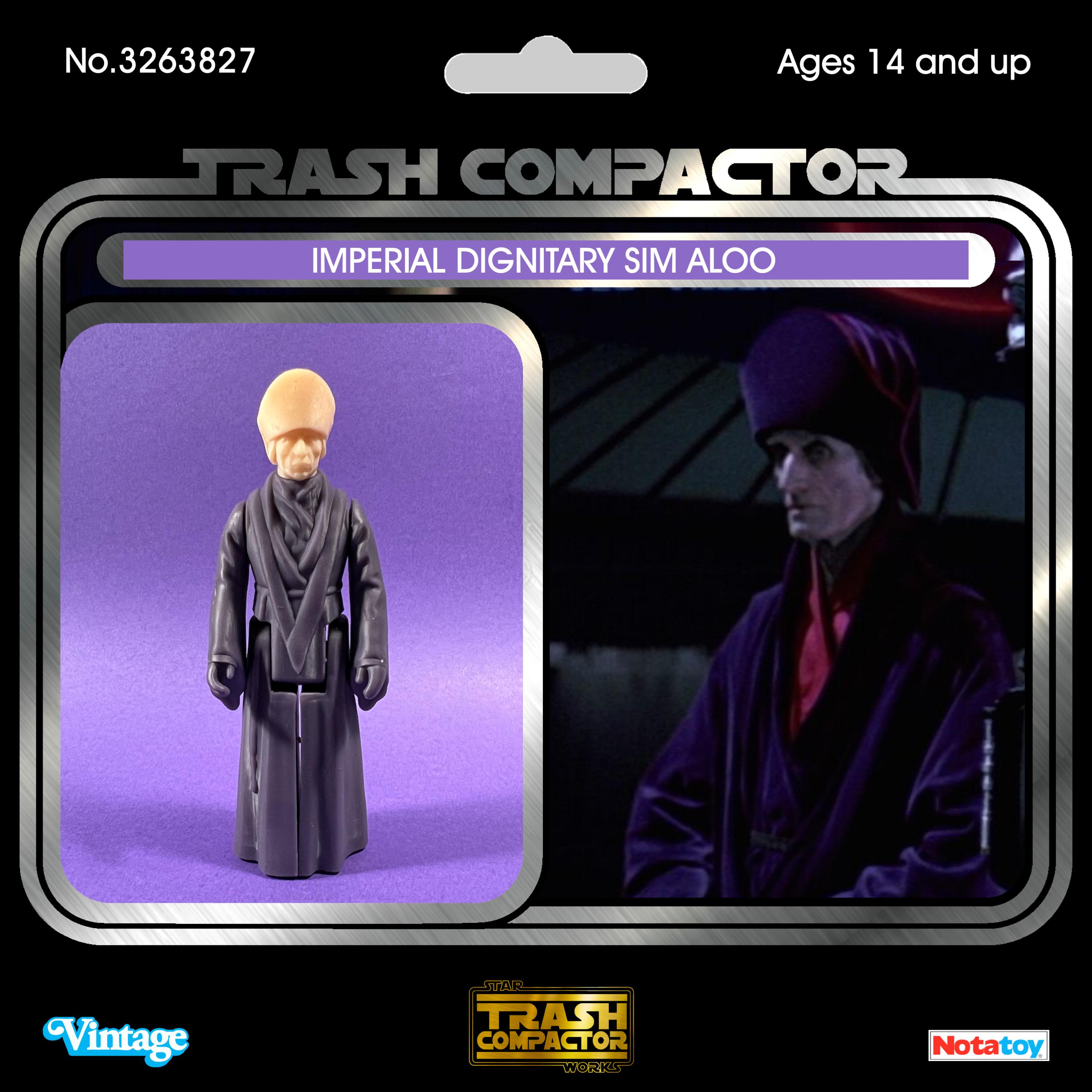 Sim Aloo - Imperial Dignitary - 3D Printed Model Kit- Vintage-style Star Wars custom
