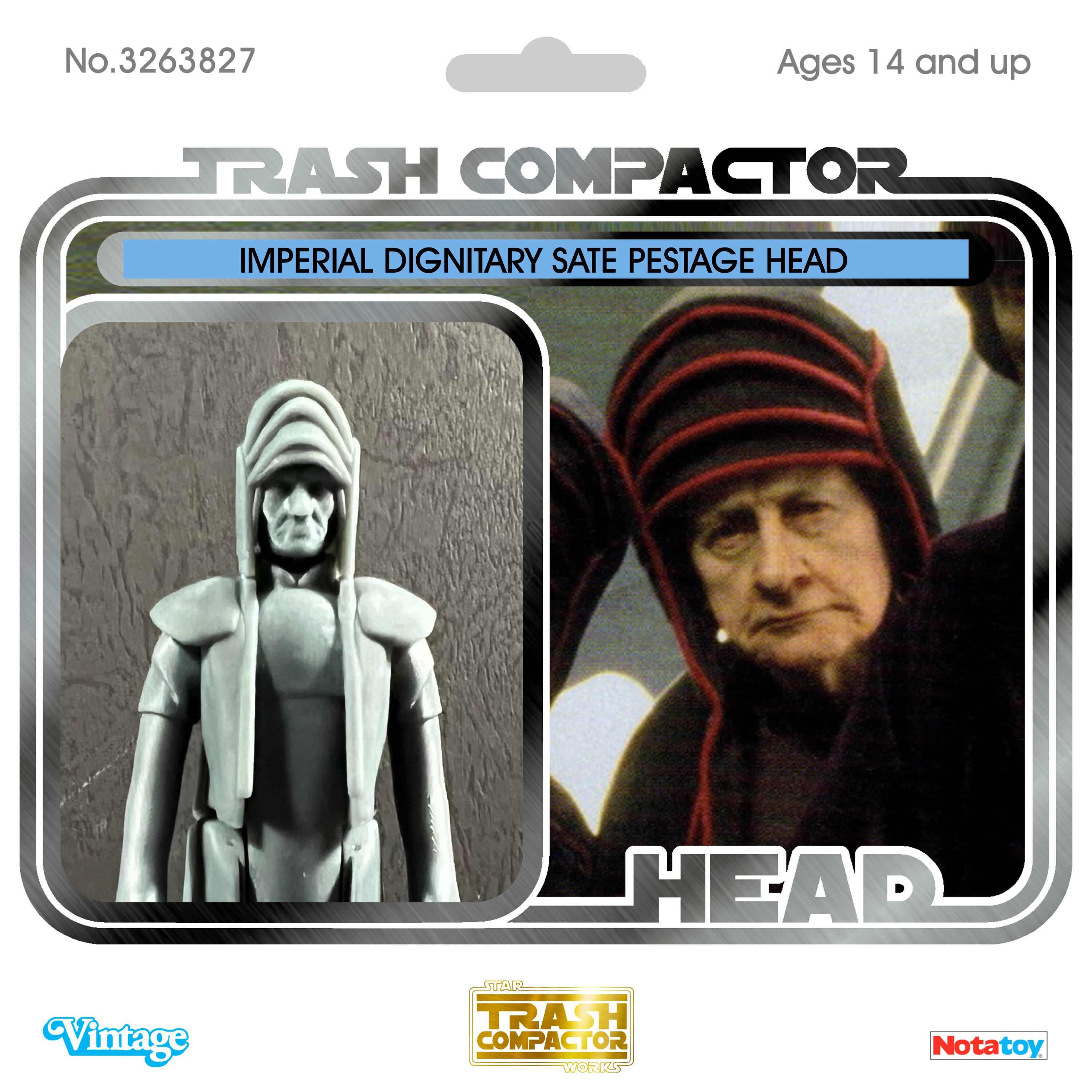 Sate Pestage Head: 3D Printed Model Kit - Vintage Star Wars Custom