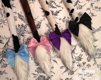 Black / White / Brown / Speckled - Cow Tails