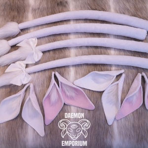 All White Cow Ears and Tails - Available Separately