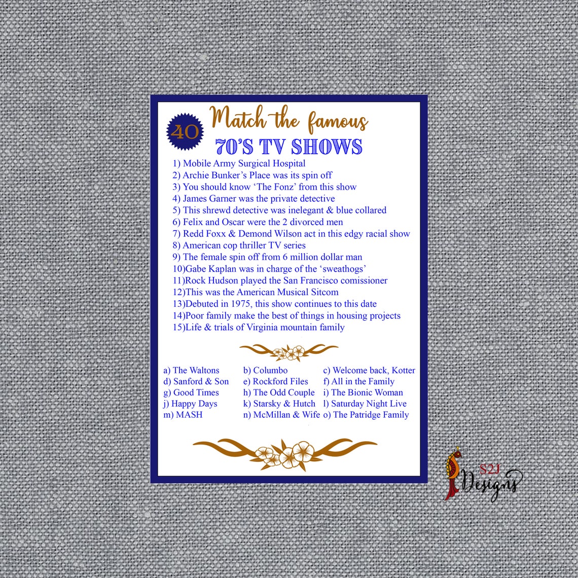 50th Birthday Party Games Birthday Games Fun Party Games - Etsy