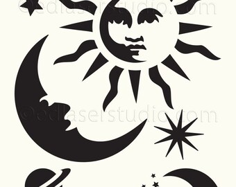 Download Free Sun Moon Template Etsy SVG Cut Files