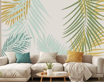 Single Palm Leaf Stencil Beach Tropical Decorative Paint Wall Furniture Card making Wood Reusable Flexible Crafts FL179