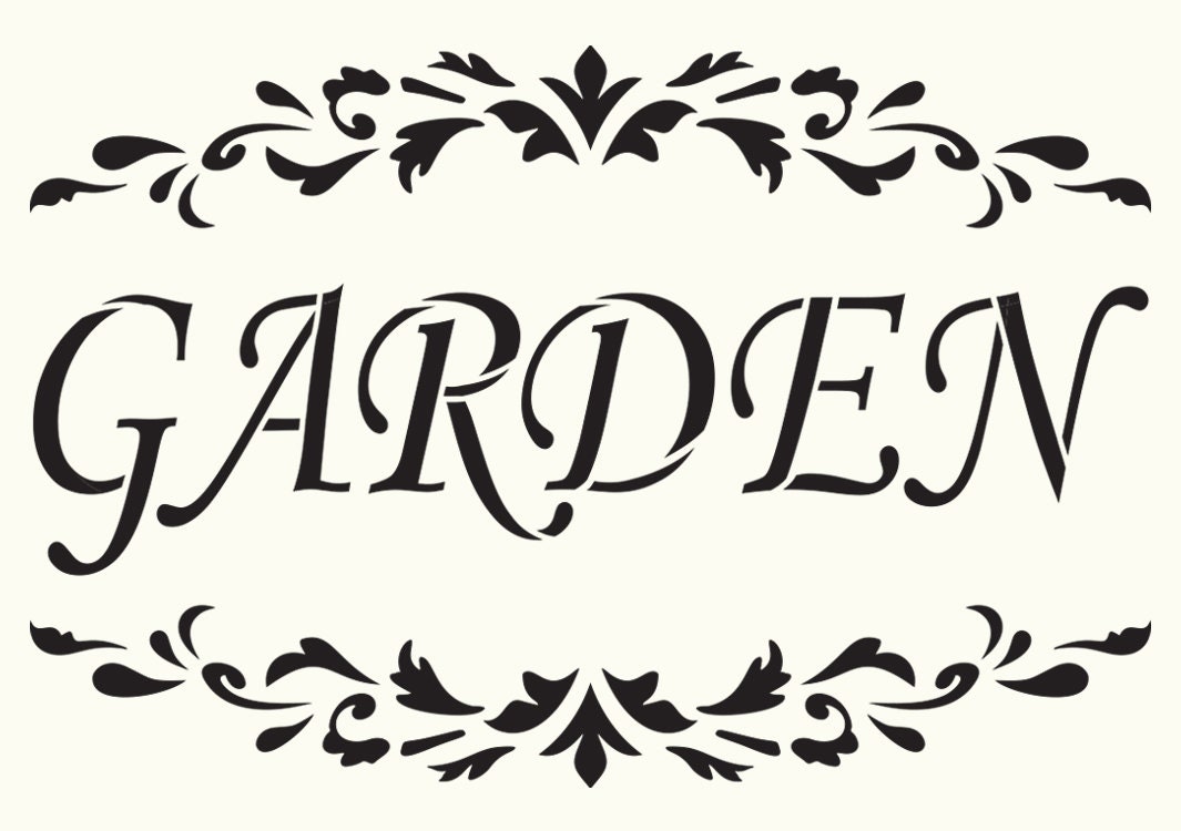 Garden Stencil Sign Words Quote Stencil Wall Stencil Furniture Etsy.de