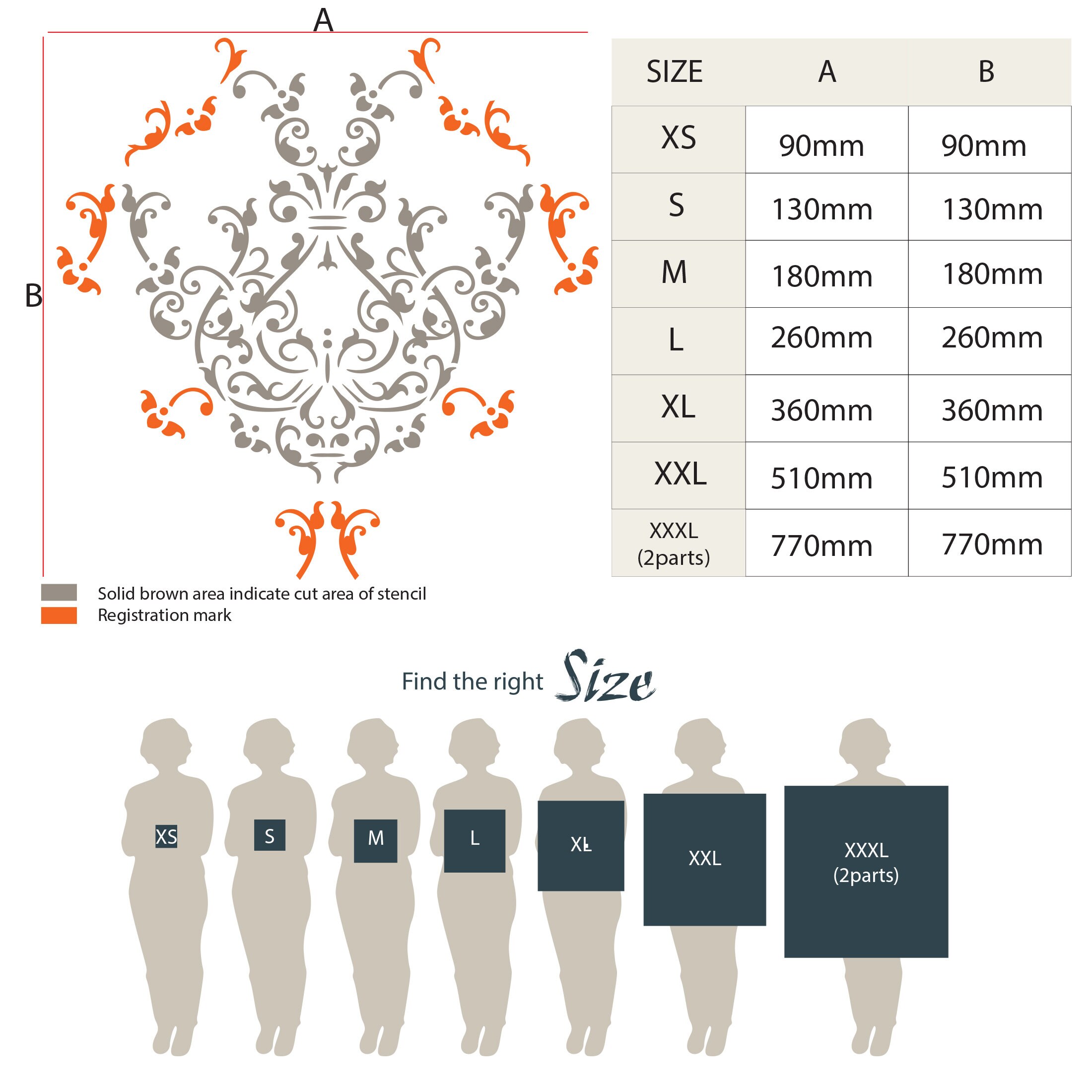 Stencil Damask French Flourish Allover Pattern Painting Furniture Wall ...