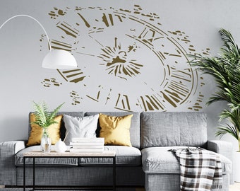 Clock Face Stencil Painting Wall Furniture Card making Wood Vintage Shabby Chic Reusable Template Crafts Mylar190 CL10