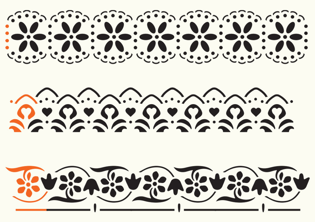 Border Stencil Pattern Painting Wall Furniture Floor Wood Card | Etsy