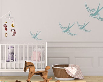 Swallow Birds Stencil Animal Painting Wall Furniture Floor Card making Crafts Ormanent Decorative Reusable Template Mylar190 AN14
