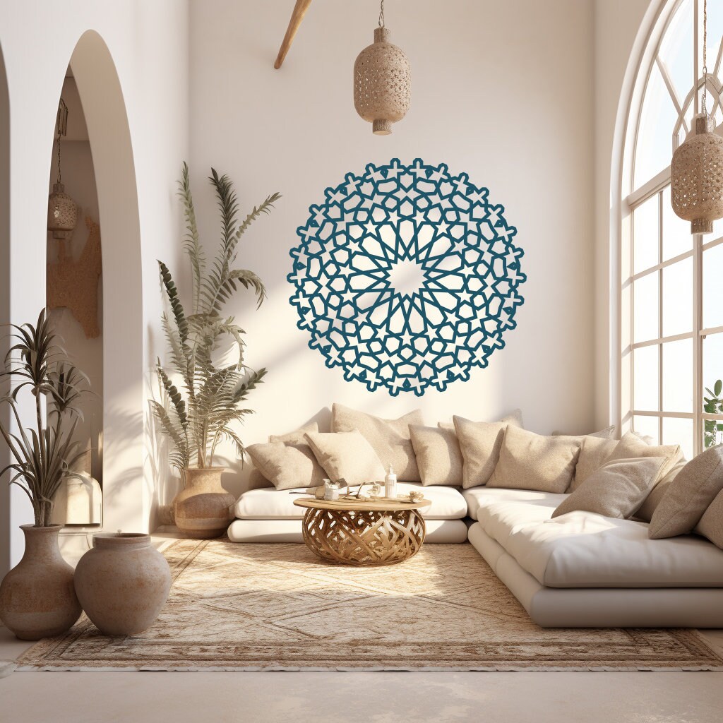 Mandala Islamic Style Large Walls Stencils Paint Furniture Canvas ...