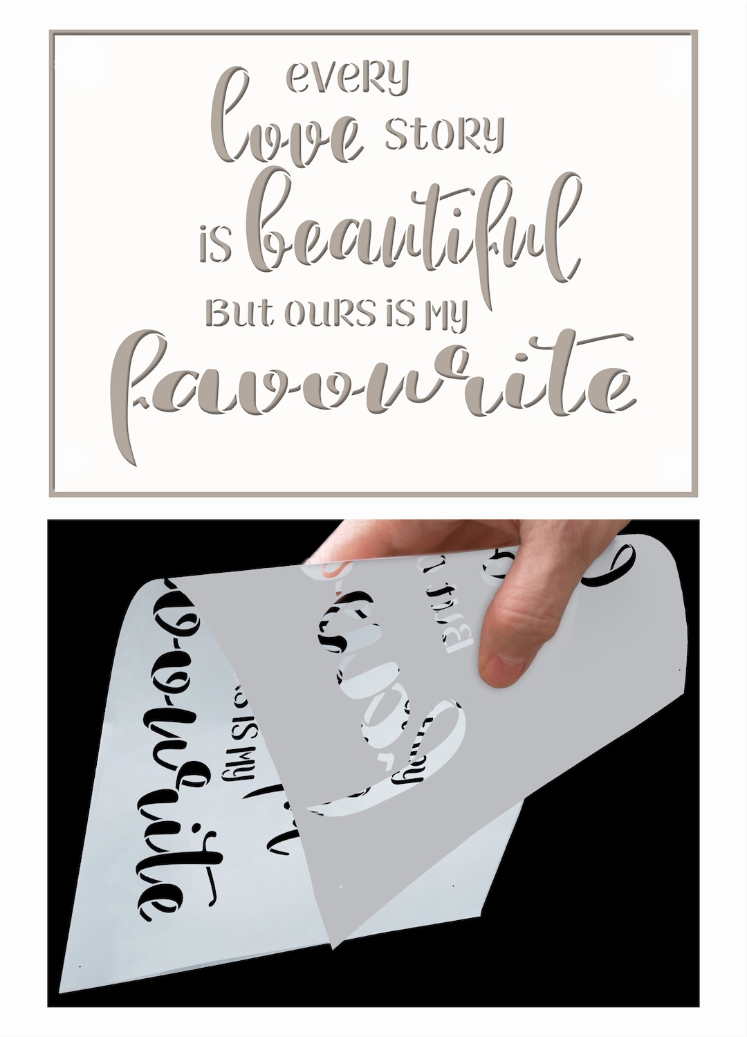 Every Love Phrase Large Walls Stencils Paint Furniture Canvas Fabric