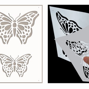 Butterfly Stencil - RE-USABLE 10 x 7.5 Inch