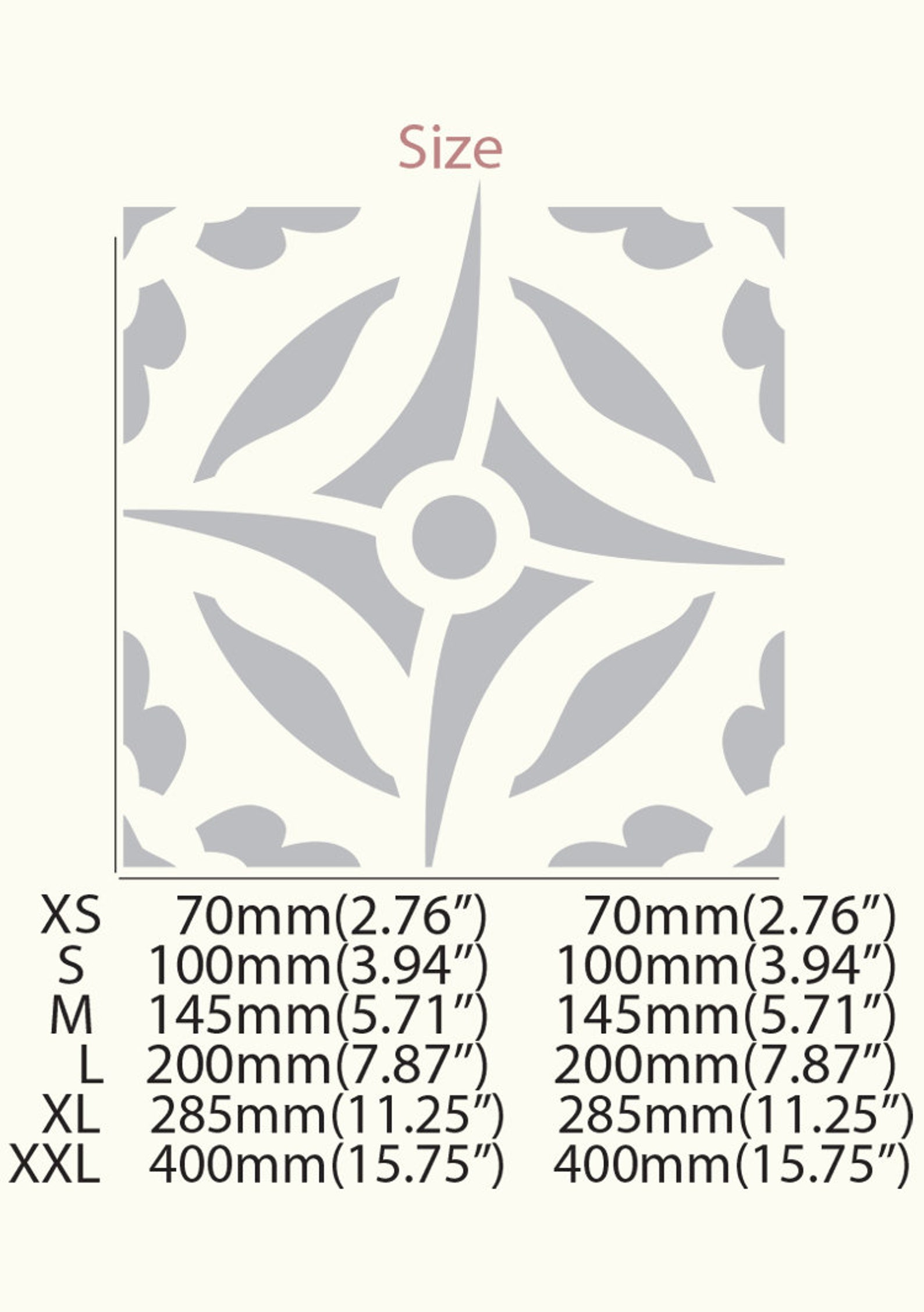 Stencil Moroccan Pattern Tile 100x100 Various Etsy