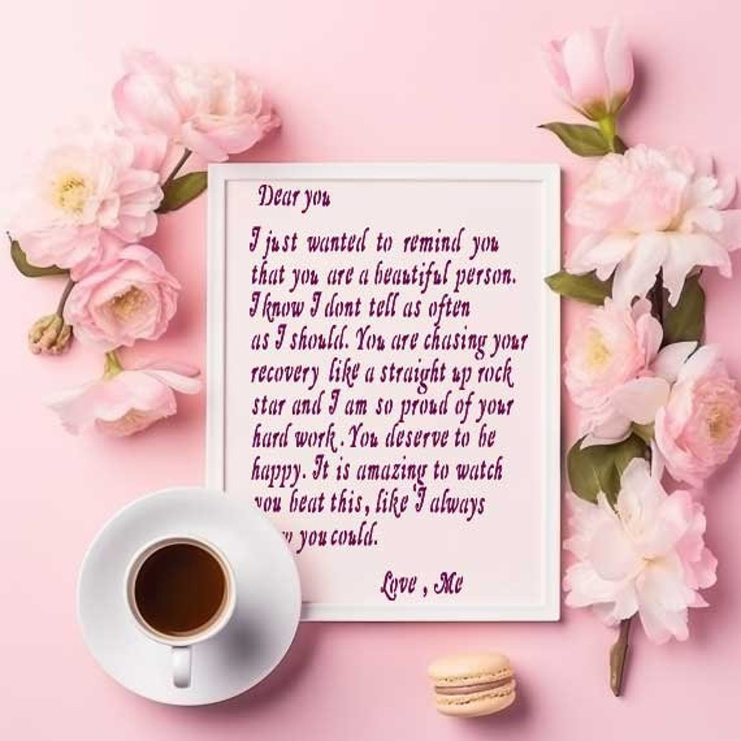 Dear You Letter STENCILS Handwriting Script Allover Pattern Wall ...