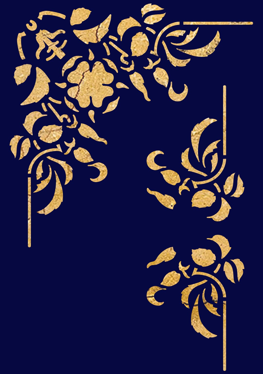Lace Stencil Scroll Corner Border Painting Furniture Wall Reusable ...
