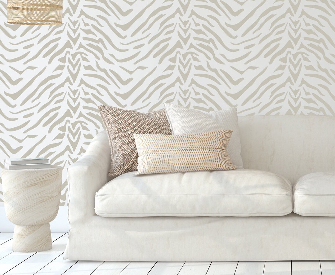 Zebra Print Stencil Animal Allover Pattern Painting Furniture Wall ...
