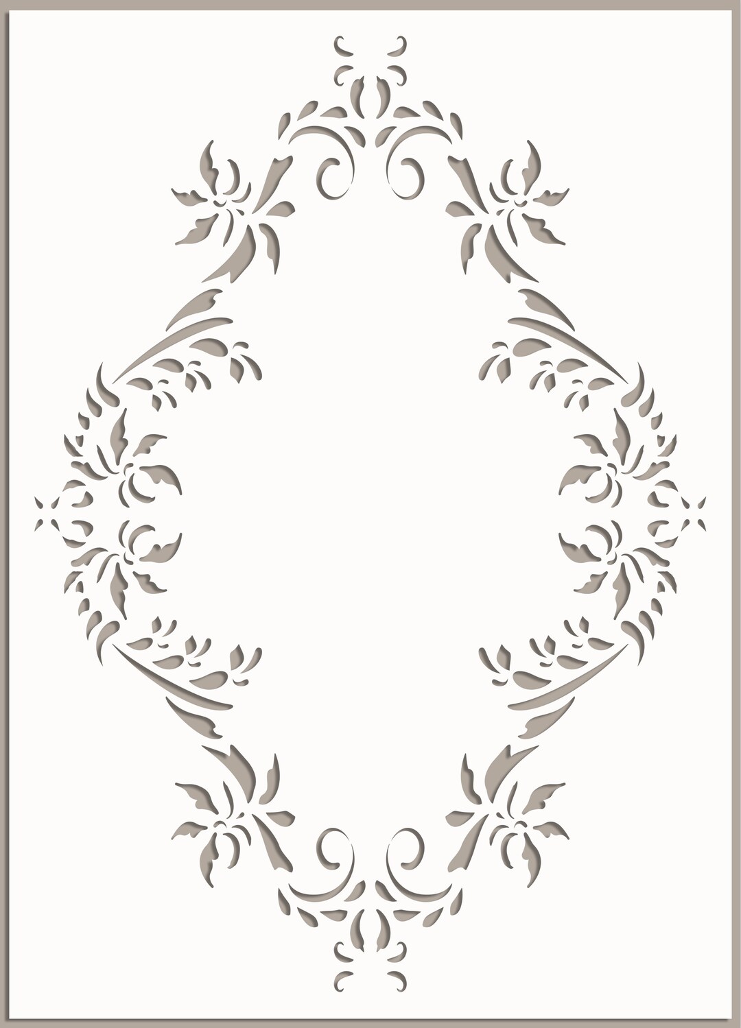 Stencil Damask French Flourish Allover Pattern Painting Furniture Wall ...