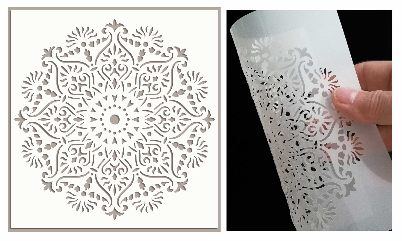 Mandala Large Walls Stencils Paint Furniture Canvas Fabric Wood Patio ...