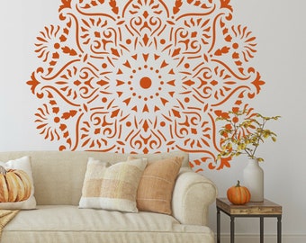 Mandala Large Wall Stencil Paint Furniture Canvas Fabric Wood Patio Floor Home Decor  Crafts Art Reusable Template DL32