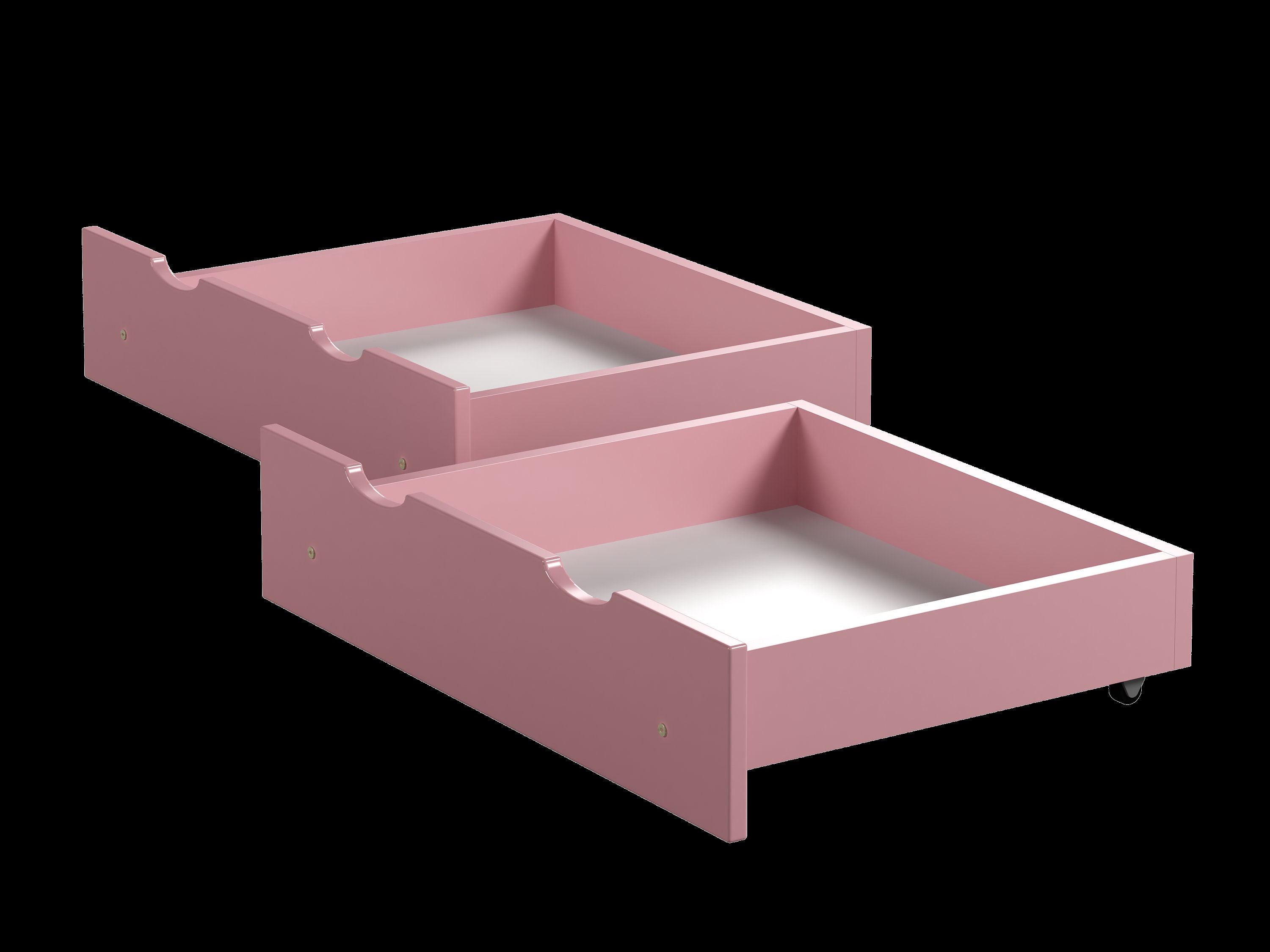 Doppel Schubladen unter dem Bett Lagerung Farbe-Rosa | Etsy