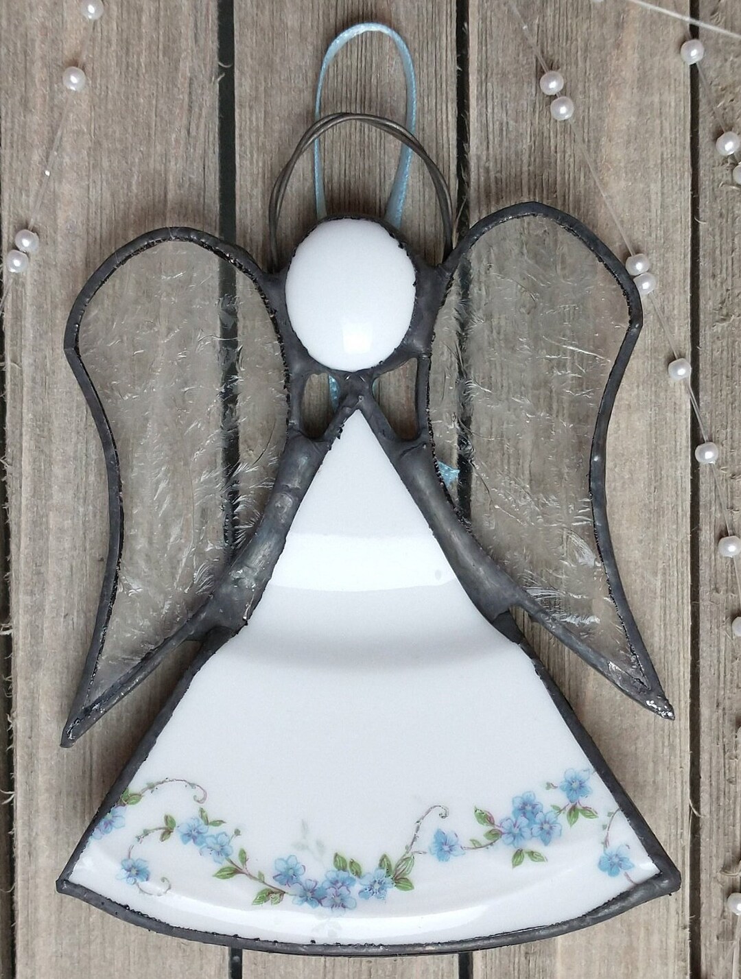 Blue Angel Ornament, Christmas, Angel Gift, Guardian Angel, Remembrance