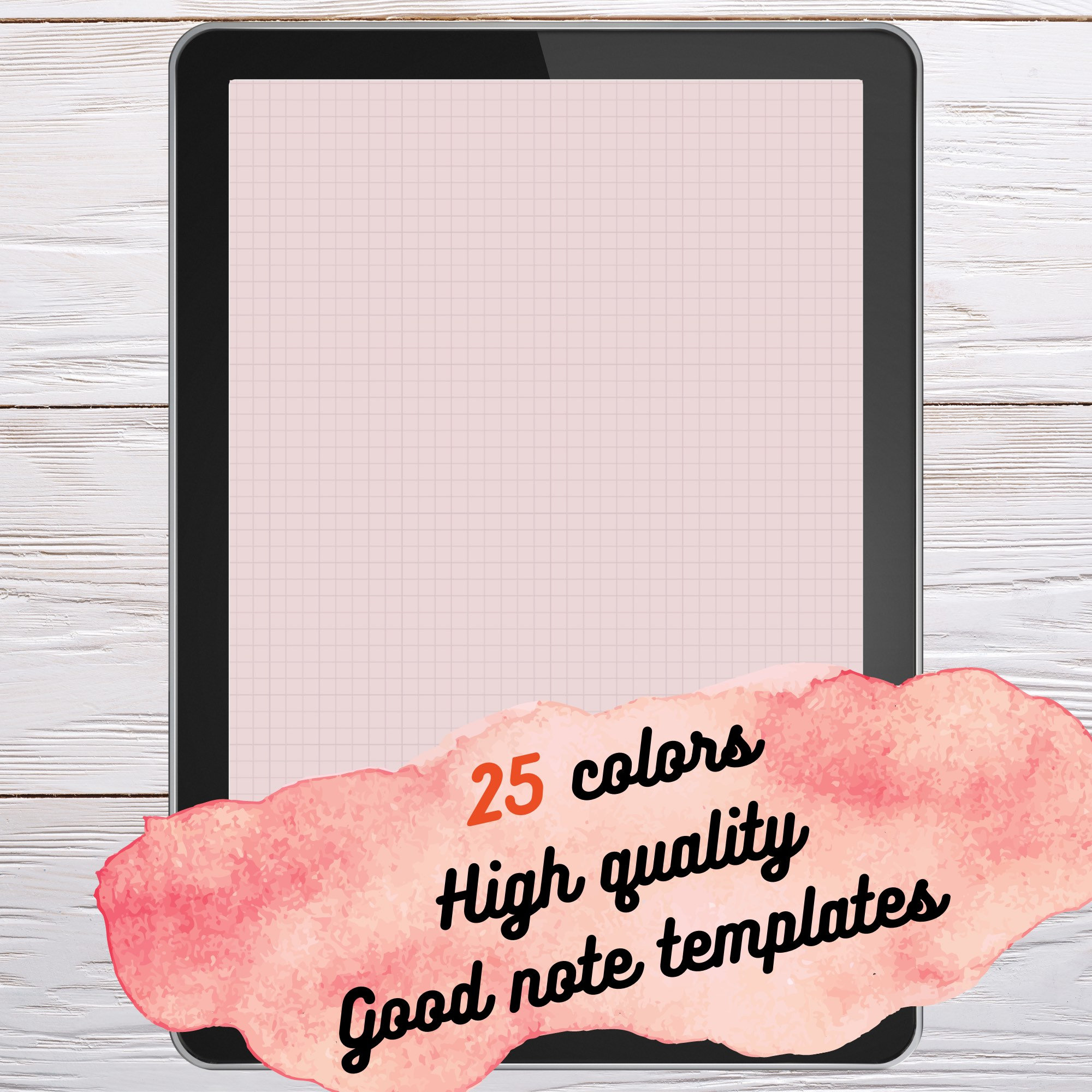 25 Colorful Grid Note Templates - Graph Paper Templates - iPad Digital ...