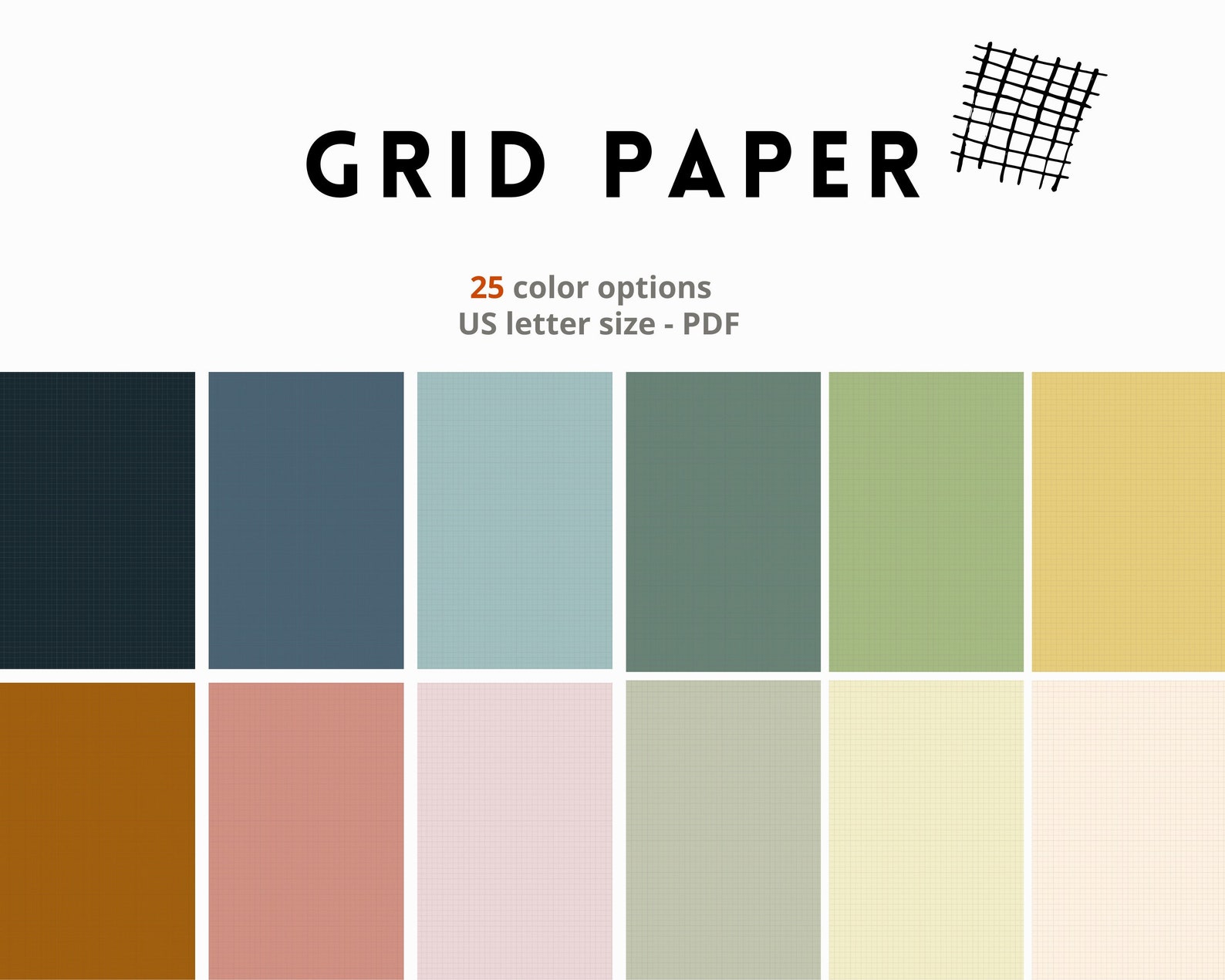 25 Colorful Grid Note Templates Graph Paper Templates IPad Digital Note