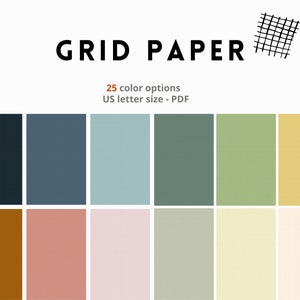 25 modelli di note a griglia colorata - modelli di carta millimetrata - modelli di note digitali per ipad