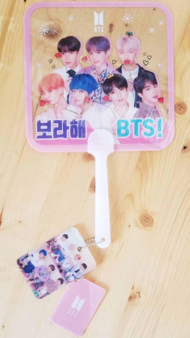Kpop Picket Hand Fan Set Bangtan Blackpink EXO Seventeen Etsy